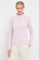 Bielizna sportowa damska - 4F bluza funkcyjna damska kolor różowy - miniaturka - grafika 1