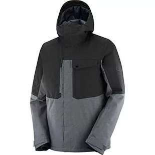 Salomon Męska kurtka POWDERSTASH JKT M, heban/czarna, S, Hebony/czarny, S - Kurtki męskie - miniaturka - grafika 1