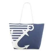 Torebki damskie - Granatowa torba plażowa Bellugio - niebieska - miniaturka - grafika 1