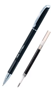 Cienkopis Kulkowy Pentel Energel Slim 0,5Mm Czarna Obudowa  + Wkład Czarny Lr5 Komplet - Cienkopisy - miniaturka - grafika 1