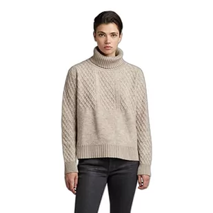 G-STAR RAW Damska bluza z dzianiny Structure z dzianiny, Beżowy (Brown Rice D22404-c928-d309), L - Bluzy damskie - miniaturka - grafika 1