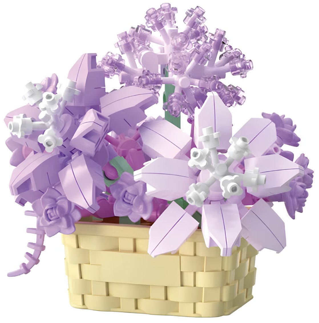 Klocki konstrukcyjne kwiaty w doniczce układanka 3D 201 elementów
