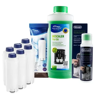 Zestaw Do Ekspresu Delonghi - Filtr Aqualogis AL-S002 6szt. + Odkamieniacz Aqualogis Verde 500ml + Delonghi MultiClean DLSC550 - Akcesoria i części do ekspresów do kawy - miniaturka - grafika 1