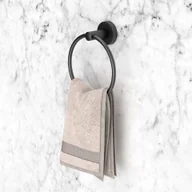 Akcesoria łazienkowe - Uchwyt na ręcznik okrągły czarny - miniaturka - grafika 1