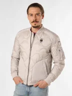 Kurtki męskie - Blauer Pikowana kurtka męska Mężczyźni szary jednolity, XXXL - miniaturka - grafika 1