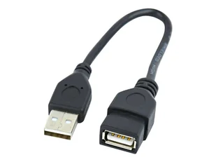 GEMBIRD CCP-USB2-AMAF-0.15M Gembird AM-AF kabel, przedłużacz USB 2.0 0,15M Niklowane końce czarny - Kable - miniaturka - grafika 1
