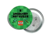 Gadżety dla niej i dla niego - Przypinka personalizowana Piksele - miniaturka - grafika 1