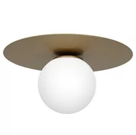 Lampy sufitowe - Luminex Flat 3309 plafon lampa sufitowa 1x60W E14 złoty - miniaturka - grafika 1