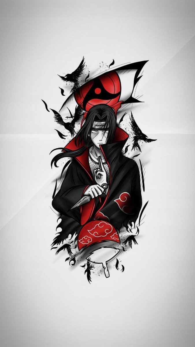 PODKŁADKA POD MYSZ Nadruk 22x18 cm Itachi Uchiha Manga Naruto Tekst Prezent