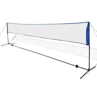 VidaXL Siatka i lotki do badmintona, 600x155 cm - Badminton - miniaturka - grafika 1