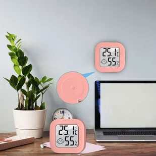 Stacja pogodowa x2 Mini Higrometr pogody Alogy Smiley LCD cyfrowy termometr czujnik temperatury i wilgotności Różowy - Stacje pogodowe - miniaturka - grafika 8