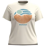 Koszulki sportowe damskie - Koszulka damska Smartwool Horizon View Short Sleeve Graphic Tee Rozmiar: L / Kolor: beżowy - miniaturka - grafika 1