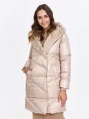 Kurtki damskie - Kurtka damska beżowa - SKU1426BE kurtka długa - TOP SECRET - Odzieżowy sklep internetowy TOP SECRET - miniaturka - grafika 1