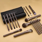 Pędzle do makijażu - Eigshow Beauty Magician Series komplet 18 pędzli Lucky Coffee - miniaturka - grafika 1