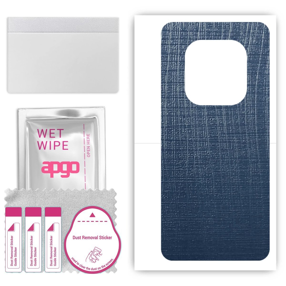 Folia naklejka skórka strukturalna na TYŁ do Realme V60 - Tkanina Granatowa - apgo SKINS