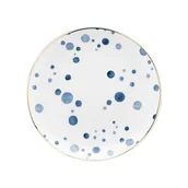 Talerze - Talerz deserowy Mare Hope 20 cm kropeczki biało-niebieski - miniaturka - grafika 1