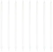 Świece - Świeczki dekoracyjne na tort, BIAŁE długie 8 szt - miniaturka - grafika 1