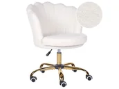 Fotele i krzesła biurowe - Krzesło biurowe regulowane boucle białe MONTICELLO II - miniaturka - grafika 1