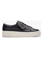 Trampki damskie - Clarks Skórzane sneakersy "Mayhill Walk" w kolorze czarnym - miniaturka - grafika 1