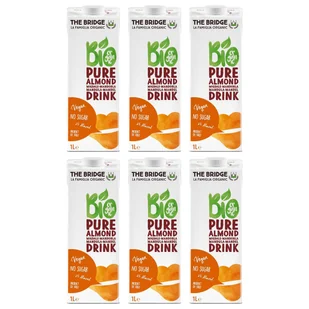 The Bridge Napój migdałowy 6% bez dodatku cukru, bez glutenu Zestaw 6 x 1 L Bio - żywność - Napoje roślinne - miniaturka - grafika 1