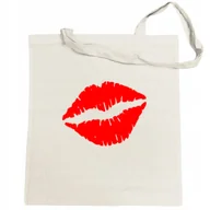 Torby i wózki na zakupy - Torba na zakupy nadruk CZERWONE Usta Szminka - miniaturka - grafika 1