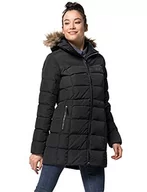 Płaszcze damskie - Jack Wolfskin damskie Baffin Island Coat puchowa, płaszczyk wiatroodporny, oddychający,, czarny, XS 1203332-6000001 - miniaturka - grafika 1