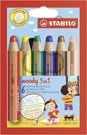 Kredki, ołówki, pastele i pisaki - Stabilo KREDKI WOODY, PUDEŁKO 6 SZT. 8806 - miniaturka - grafika 1