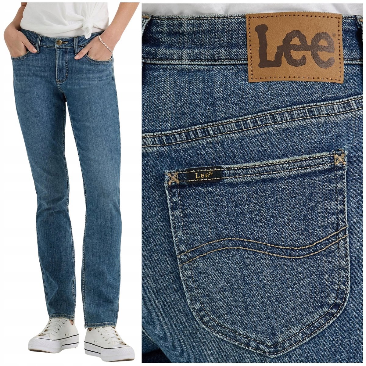 Lee LEGENDARY REGULAR STRAIGHT proste damskie spodnie jeansowe W30 L31