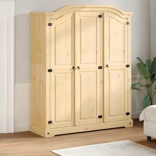 vidaXL Szafa Corona, 151,5x52x186 cm, lite drewno sosnowe - Szafy - miniaturka - grafika 1