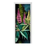 Naklejki na ścianę - Naklejka na drzwi HOMEPRINT Kolorowe kwiaty 95x205 cm - miniaturka - grafika 1