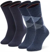 Skarpetki męskie - Tommy Hilfiger Skarpety Męskie 43-46 Romby Jeans - miniaturka - grafika 1