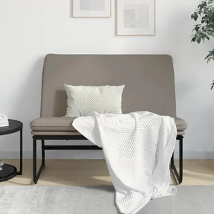 vidaXL Ławka, taupe, 100x75x76 cm, obita tkaniną - Ławki do przedpokoju - miniaturka - grafika 1