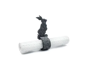 Serwetnik ze wzorem świątecznym - Zajączek Wiosenny - 21 cm - 1 szt. - Dekoracja stołu - miniaturka - grafika 1