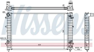 CHŁODNICA WODY AUDI A 8 / S 8 (4D) (94-), AUDI A 8 / S 8 (4D - Układ chłodzenia - akcesoria - miniaturka - grafika 1
