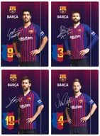 Szkolne artykuły papiernicze - Teczka z gumką A4 FC Barcelona 7 10 sztuk mix - Astra - miniaturka - grafika 1