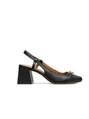 Czółenka - Geox Skórzane czółenka "Coronilla" w kolorze czarnym - miniaturka - grafika 1