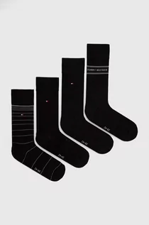Skarpetki męskie - Tommy Hilfiger skarpetki 4-pack męskie kolor czarny - grafika 1