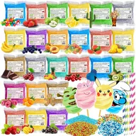 Cukier i słodziki - Zestaw Cukier 24x 100g Kolorowy Smaki w Saszetkach Posypki Postacie Słomki - miniaturka - grafika 1