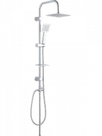 Zestawy prysznicowe - LAVEO PL5 00KX DROP Kolumna natryskowa Długość drążka: 950 mm Wysokość: 1000 mm Szerokość: 200 mm Głębokość: 440 mm Wymiar słuchawki: 80x80 mm Długość węża: 1500 mm Wykończenie: chrom - miniaturka - grafika 1
