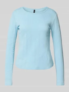 Bluzka z długim rękawem o kroju regular fit z czystej bawełny model ‘LISA’ - Bluzki damskie - miniaturka - grafika 1
