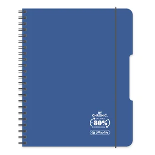 Brulion na spirali Herlitz B5 80k kratka ECOPP Ocean Granat - Notesy i bloczki - miniaturka - grafika 1