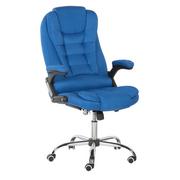Fotele i krzesła biurowe - Shumee Krzesło biurowe  Krzesło biurowe regulowane niebieskie ROYAL 170704 - miniaturka - grafika 1