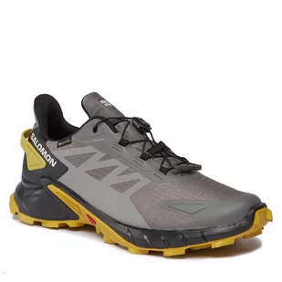 Buty Salomon Supercross 4 GORE-TEX L47317200 Pewter/Black/Cress Green - Buty sportowe męskie - miniaturka - grafika 1