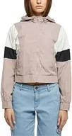 Kurtki damskie - Urban Classics Damska kurtka damska Short 3-Tone Crinkle Jacket duskrose/biały piasek/czarny 5XL, Duskrose/biały piasek/czarny, 5XL - miniaturka - grafika 1