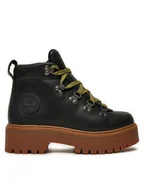 Botki damskie - Timberland Trapery Stone Street Mid TB0A27VJW021 Czarny - miniaturka - grafika 1