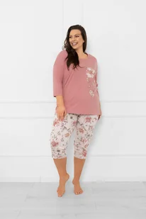 Piżama damska 3/4 rękaw, 3/4 spodnie Akita - Italian Fashion - Piżamy damskie - miniaturka - grafika 1