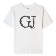 Koszulki sportowe damskie - Damski t-shirt z nadrukiem Guess Sara - biały - GUESS - miniaturka - grafika 1
