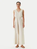 Kombinezony - United Colors Of Benetton Kombinezon 4AGHDT00E Beżowy Wide Leg - miniaturka - grafika 1