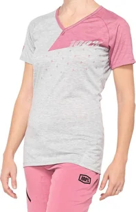 100% Koszulka damska 100% AIRMATIC Women's Jersey krótki rękaw grey mauve roz. S NEW - Kurtki rowerowe - miniaturka - grafika 1