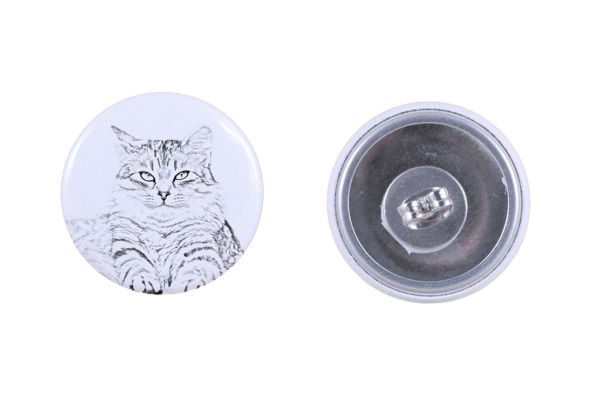 Syberyjski - kolczyki z ukochanym kotem, własne foto, idealny gadżet dla miłośników kotów marki Art.-Dog